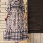 ساحلی پیراهنی زنانه دخترانه ترند چین دار مزونی