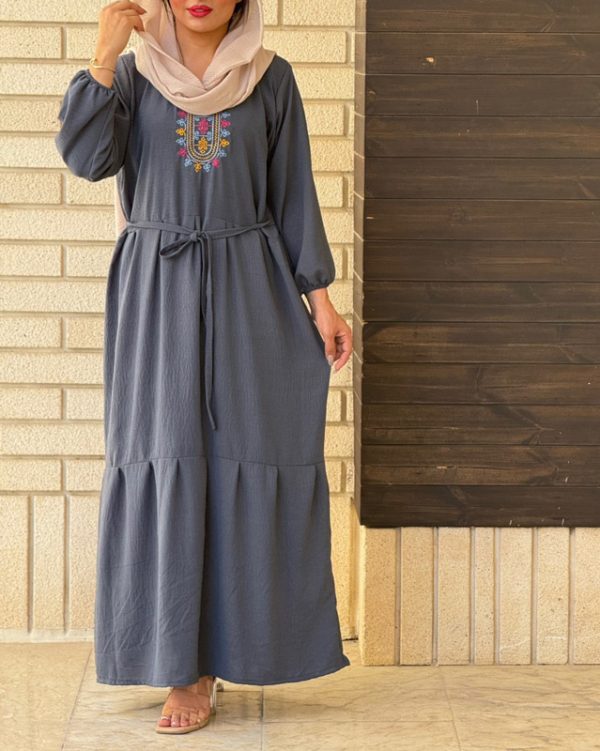 ساحلی پیراهن زنانه دخترانه چین دار شیک و ترند خنک74470 - Image 3