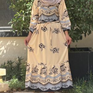 پیراهن زنانه ساحلی فلور بلند خنک 4970