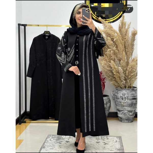 مانتو بلند زنانه مجلسی قواره بزرگ 436808