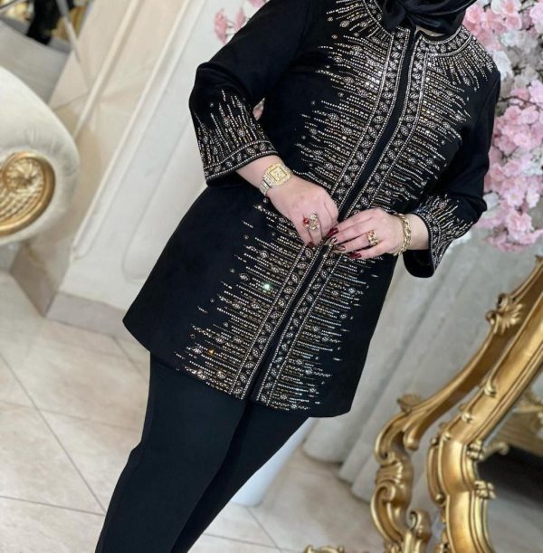 مانتو کتی زنانه مجلسی خوشه 436922