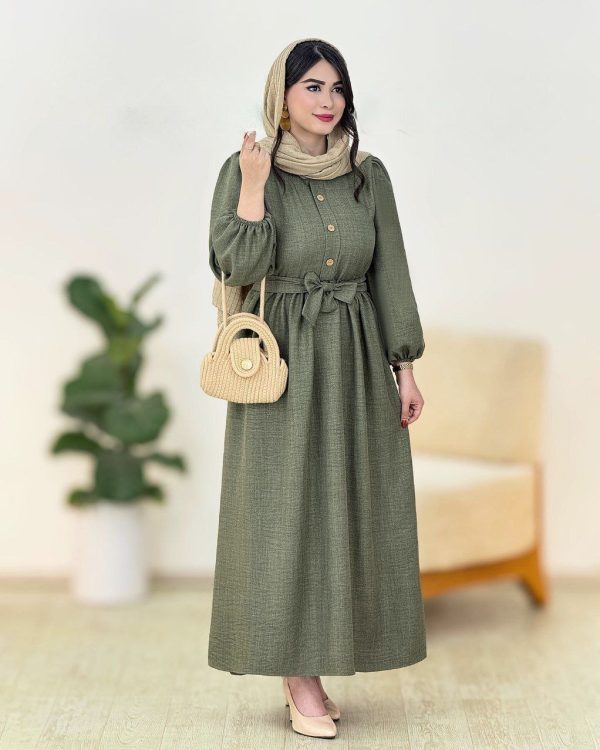 پیراهن مانتویی بلند زنانه دخترانه کالکشن تابستان436944 - Image 5