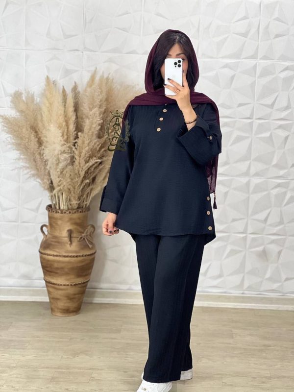 شومیز شلوار زنانه دخترانه کالکشن تابستان 436991 - Image 3