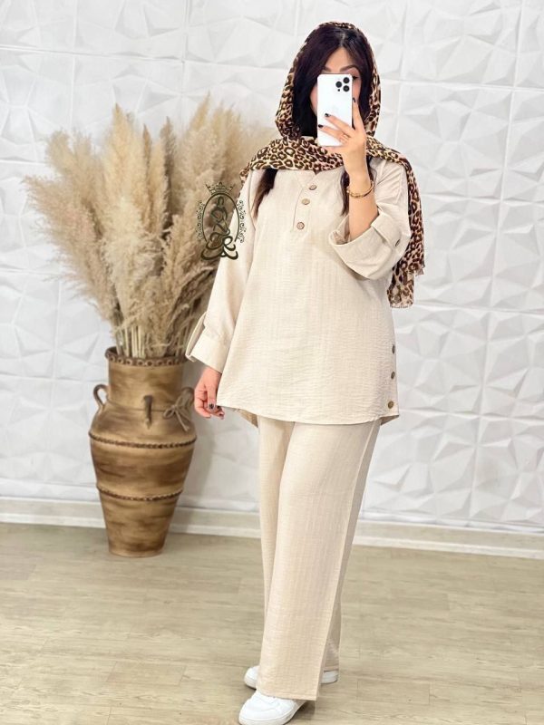شومیز شلوار زنانه دخترانه کالکشن تابستان 436991 - Image 5