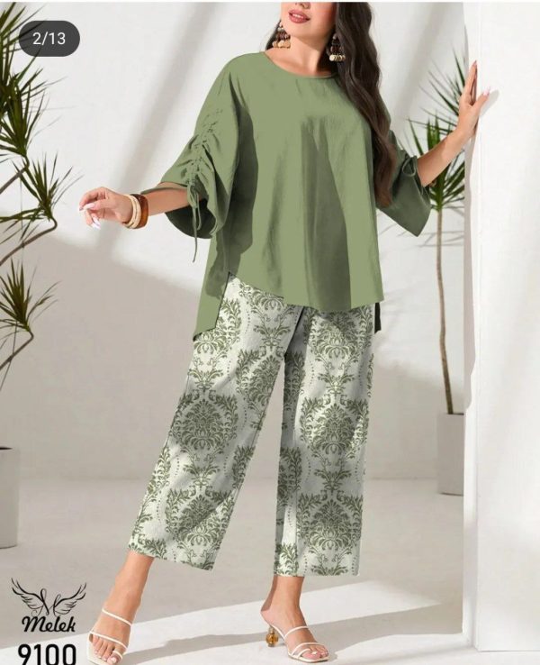 شومیز شلوار زنانه دخترانه کالکشن تابستان 4100148 - Image 3