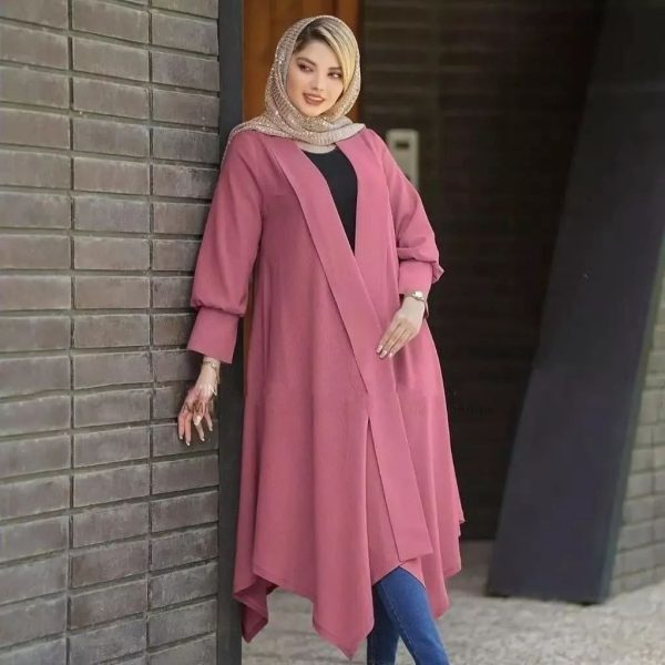مانتو بلند زنانه دخترانه کالکشن تابستان 437010 - Image 3