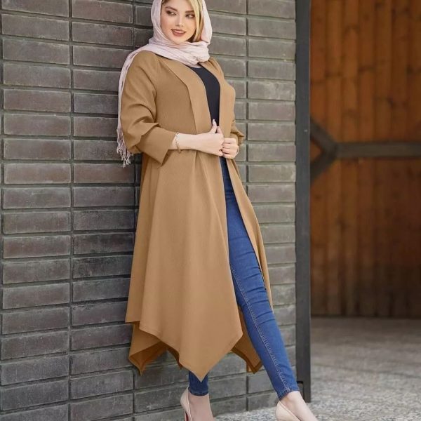 مانتو بلند زنانه دخترانه کالکشن تابستان 437010 - Image 5