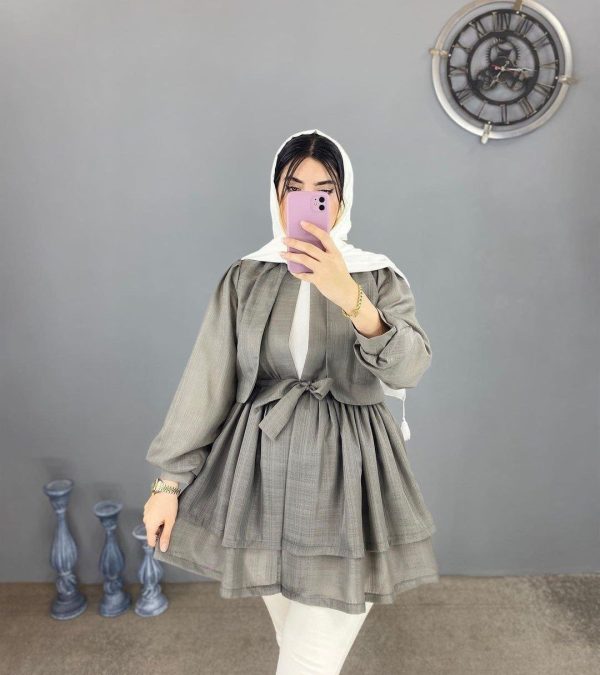 مانتو کوتاه زنانه دخترانه عروسکی کالکشن تابستان 437012 - Image 4