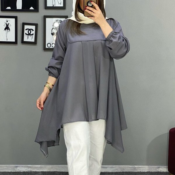 شومیز مانتویی بلند زنانه دخترانه سپیده 437013 - Image 2