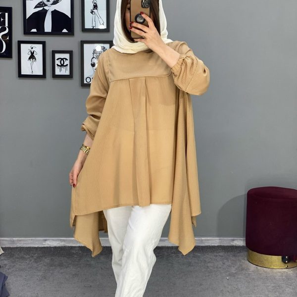 شومیز مانتویی بلند زنانه دخترانه سپیده 437013 - Image 3