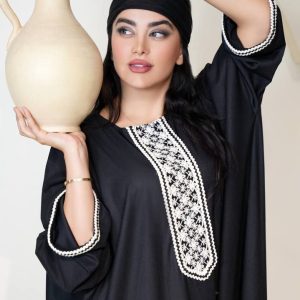 مانتو عبایی بلند زنانه دخترانه کالکشن تابستان و محرمی 15347