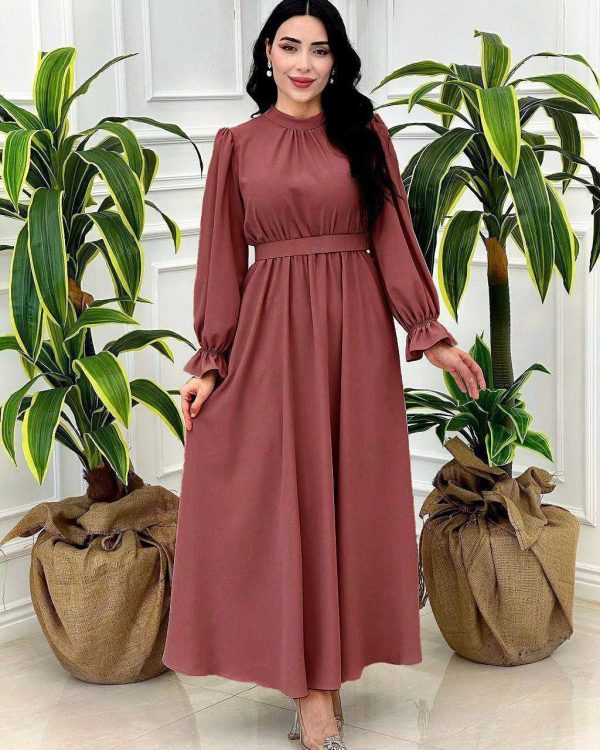 پیراهن بلند زنانه دخترانه ایران بانو کالکشن تابستان 437050 - Image 6