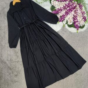 پیراهن ساحلی زنانه دخترانه شیک طبقه ای فری سایز کالکشن تابستان743193