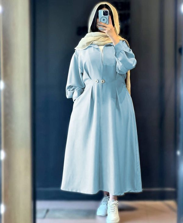 مانتو بلند زنانه دخترانه شیک کالکشن تابستان 437067 - Image 4