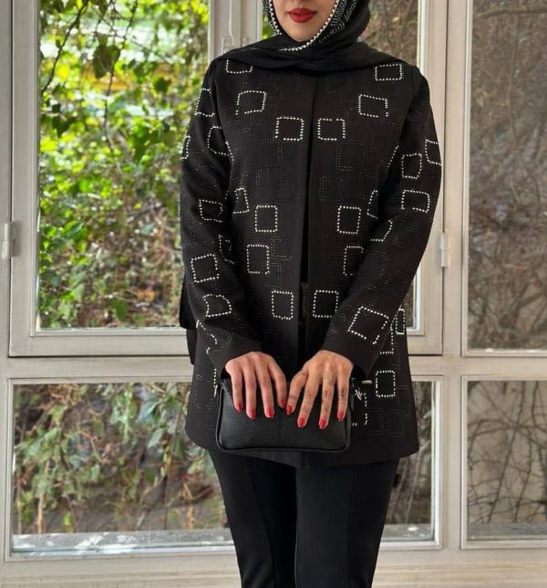 مانتو کتی زنانه دخترانه مجلسی شیک 4100136 - Image 3