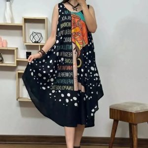 پیراهن ساحلی زنانه دخترانه تابستانه