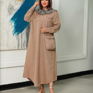 پیراهن کفتان زنانه و دخترانه همراه کیف 885625