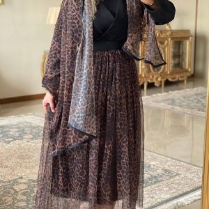 ست دو تیکه دخترانه و زنانه پلنگی