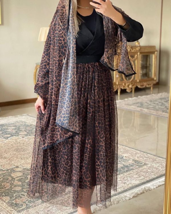 ست دو تیکه دخترانه و زنانه پلنگی