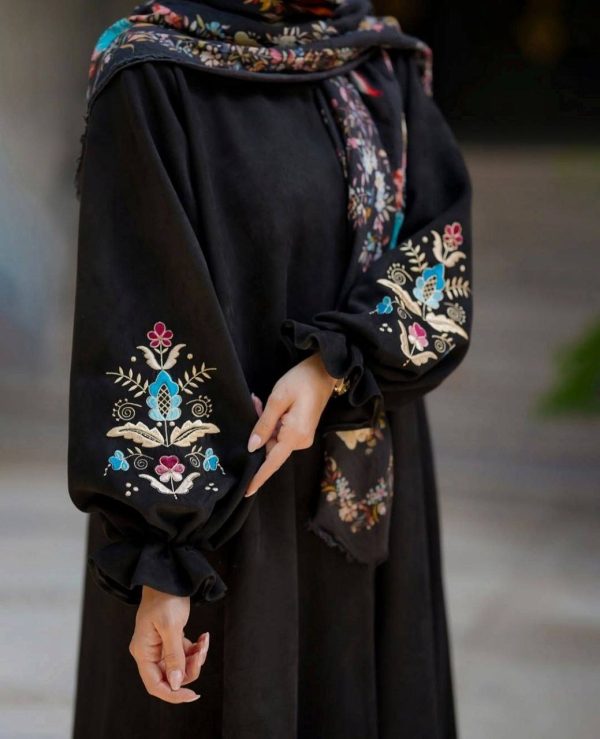 مانتو بلند زنانه و دخترانه گلدوزی شده3100456 - Image 4