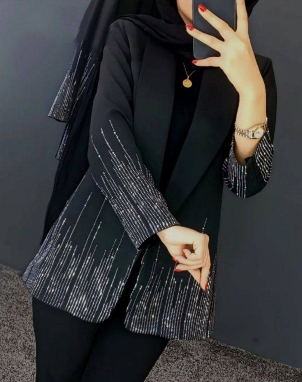 کت زنانه و دخترانه نگین کار شده بسیار شیک3100072 - Image 3