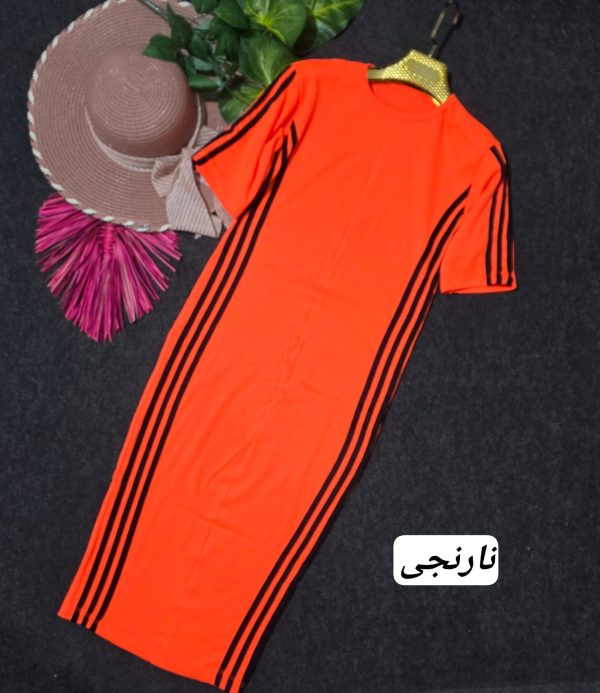 پیراهن زنانه و دخترانه کبریتی سه نوار8100229 - Image 5