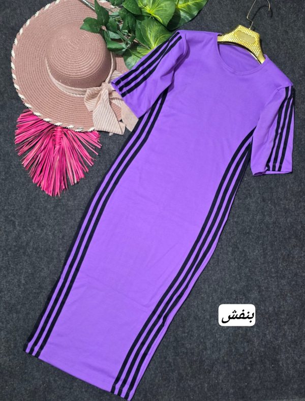 پیراهن زنانه و دخترانه کبریتی سه نوار8100229 - Image 9