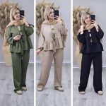 ست دخترانه و زنانه شومیز و شلوار کالکشن تابستانه