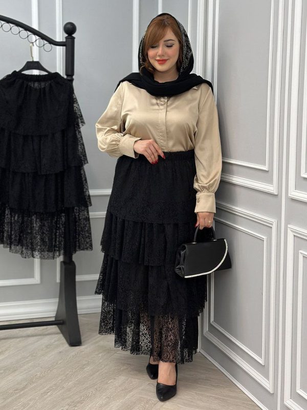 دامن گیپور طبقه ای زنانه و دخترانه ترند 385332 - Image 2