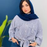 شومیز مانتویی زنانه و دخترانه راه راه