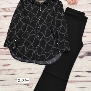تونیک مانتویی الیزه طرحدار خنک راحت مناسب تابستان