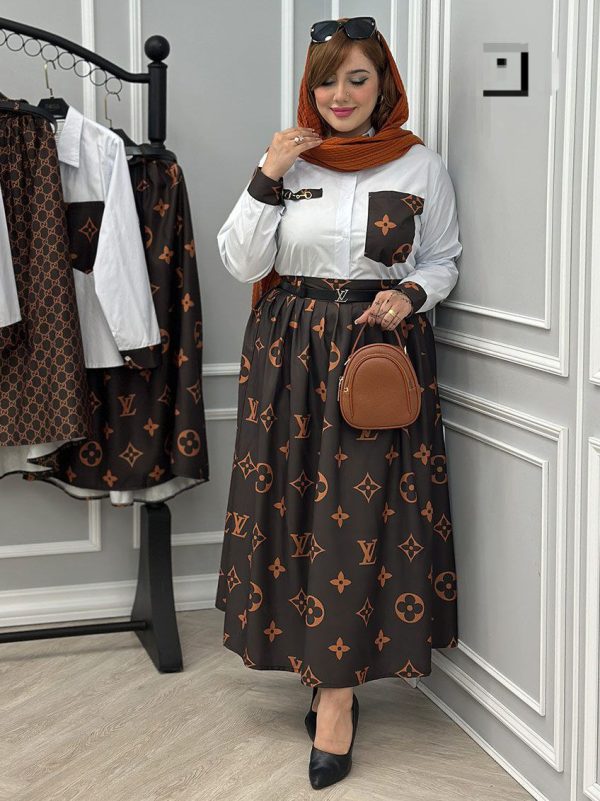 ست شومیز دامن زنانه دخترانه کالکشن تابستان 1100229 - Image 3