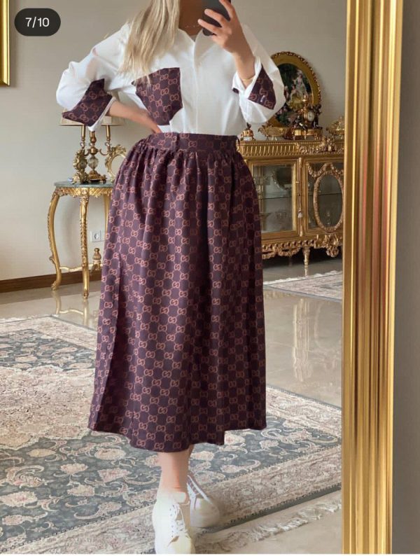 ست شومیز دامن زنانه دخترانه کالکشن تابستان 1100229 - Image 7