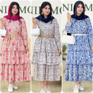 پیراهن زنانه ودخترانه ساحلی طبقه ای