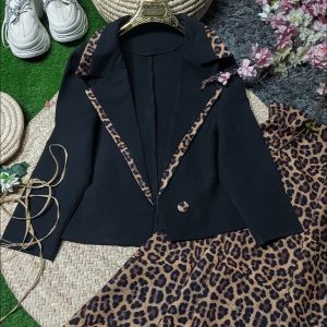 ست کت و دامن پلنگی زنانه و دخترانه381557