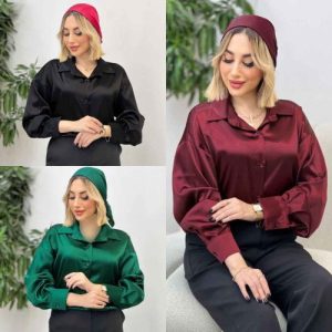 شومیز ساتن زنانه و دخترانه مجلسی