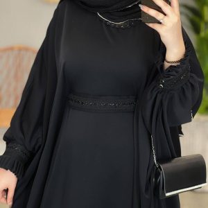 عبا زنانه مجلسی قواره دار شیک نرگس 4447