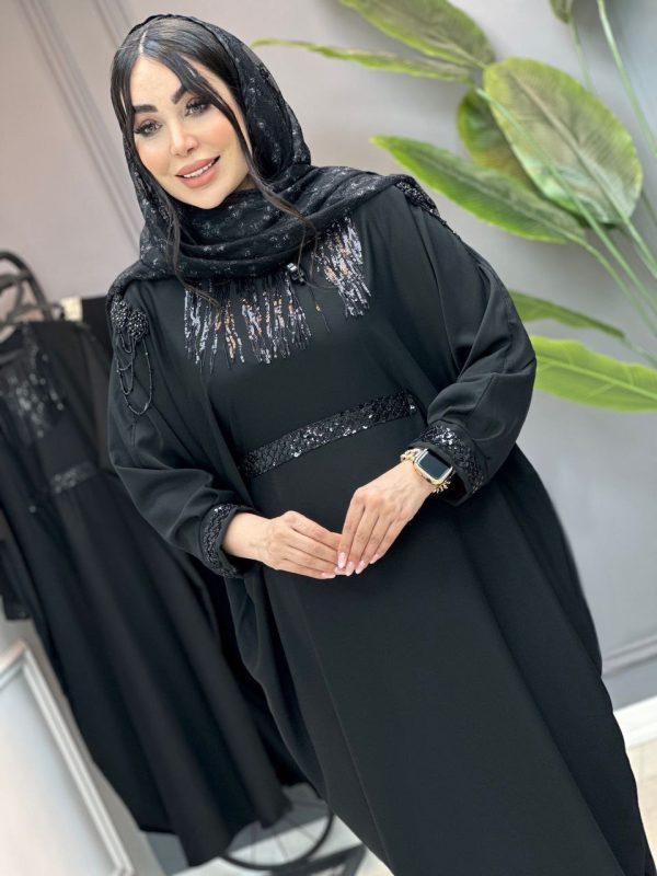 عبای زنانه سردوش دار محرمی889263 - Image 2