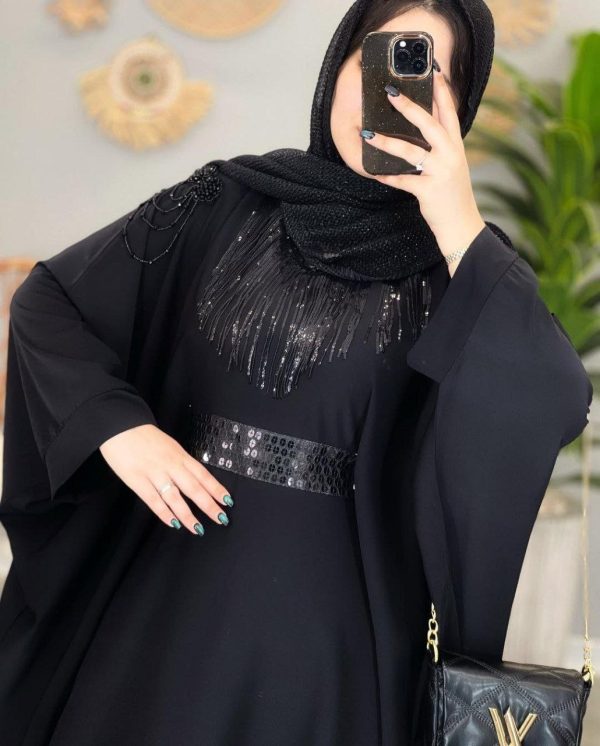 عبای زنانه سردوش دار محرمی889263 - Image 6