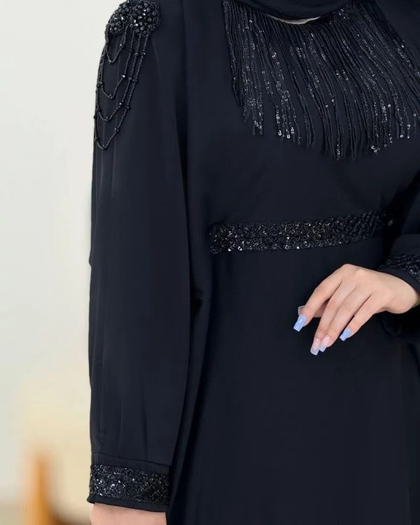 عبای زنانه سردوش دار محرمی889263 - Image 7