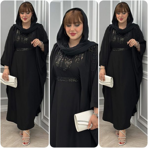 عبای زنانه سردوش دار محرمی