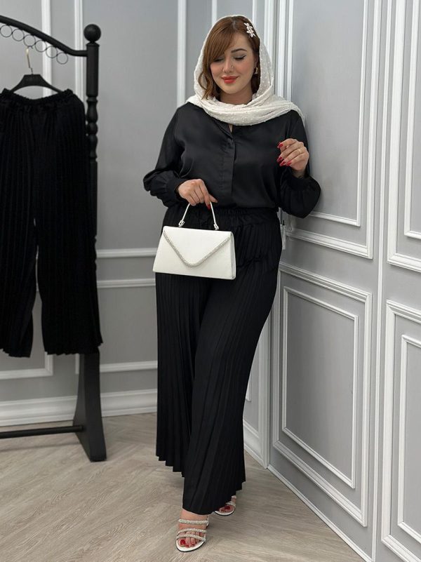 دامن شلواری دخترانه و زنانه پلیسه 887857 - Image 3