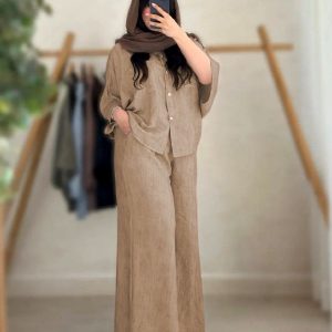 ست شومیز شلوار زنانه دخترانه شیک و خنک تابستانه