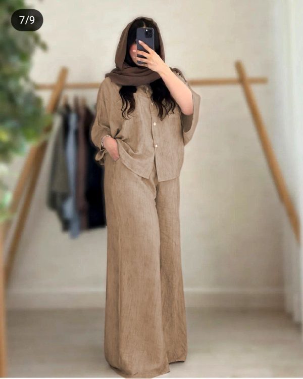 ست شومیز شلوار زنانه دخترانه شیک و خنک تابستانه