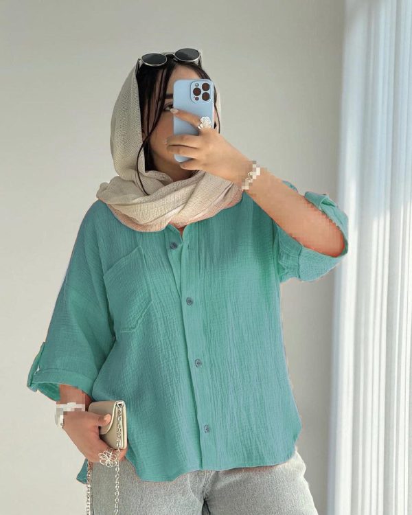 شومیز زنانه دخترانه بسیار خنک تابستانه 33568 - Image 6
