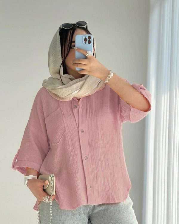 شومیز زنانه دخترانه بسیار خنک تابستانه 33568 - Image 4