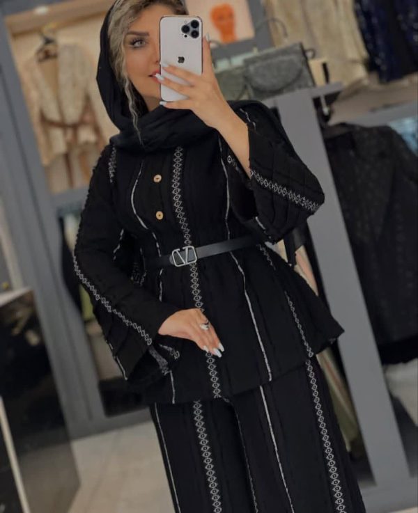 ست شومیز و شلوار زنانه و دخترانه مجلسی837102 - Image 3