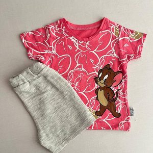 تیشرت شلوارک بچگانه اسپرت نرم و لطیف وارداتی 72171