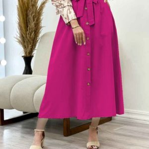 دامن بلند زنانه و دخترانه لنین تابستانه399812