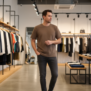 تیشرت مردانه بیسکوییتی 